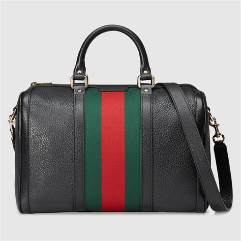 gucci vintage web red leather boston bag|authentic Gucci vintage bag.